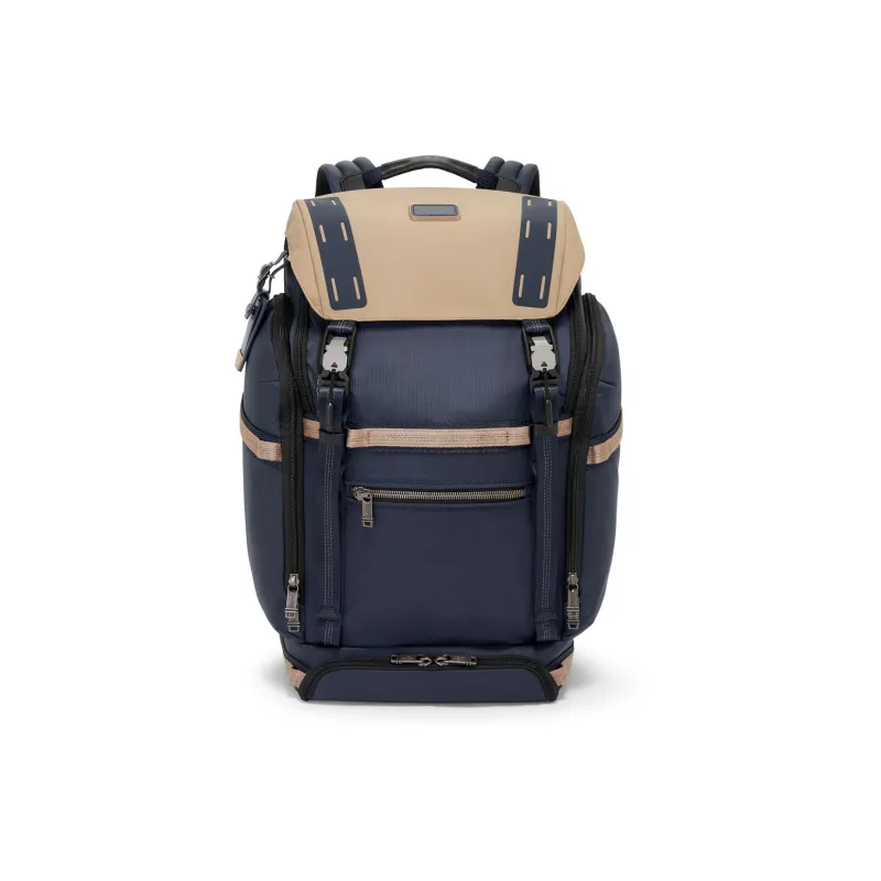 TUMI Nylon Backpack Men's Blue & Brown-0