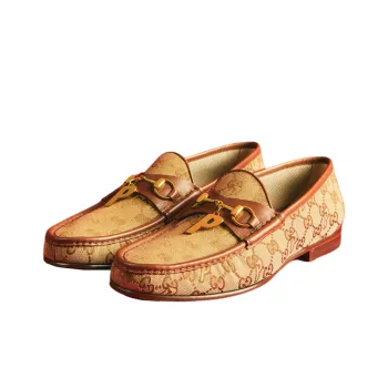 GUCCI Palace X GUCCI GG P Canvas Horsebit Loafer 'Beige'