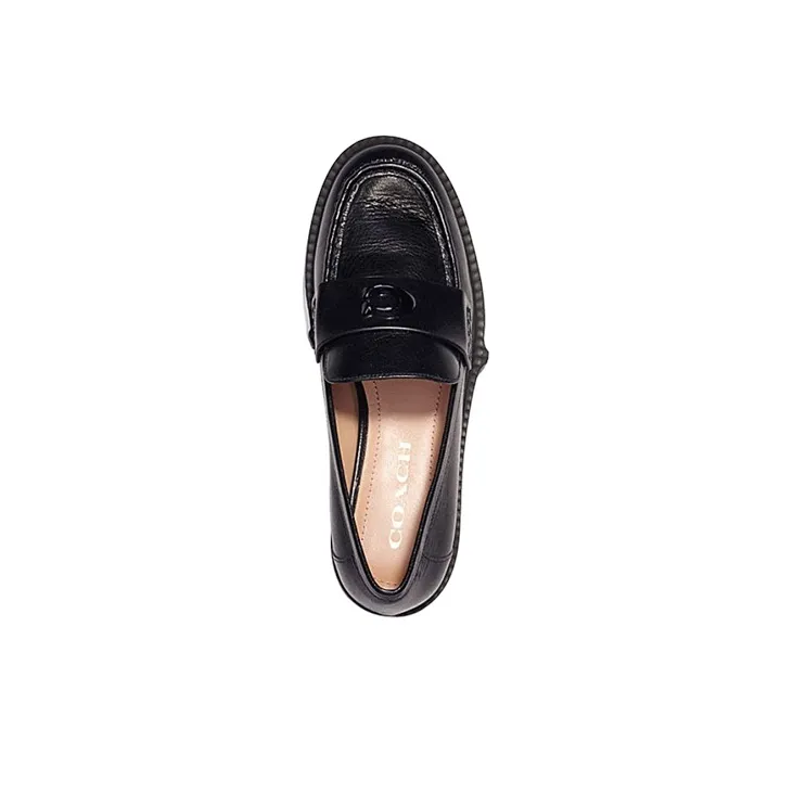 COACH Leah Chunky Sole Leather Loafers-2