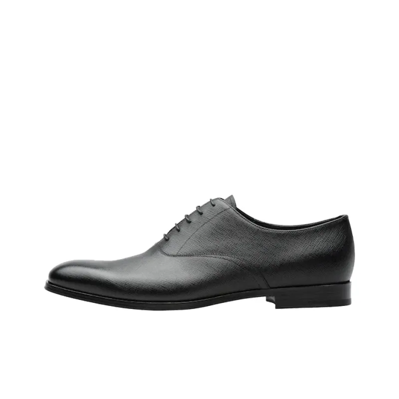 PRADA Saffiano-leather Oxford Shoes-0