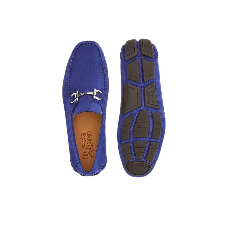 FERRAGAMO GANCINI Men's Casual Shoes Men's Blue-4