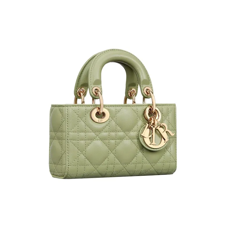 DIOR Lady D-JOY Sheepskin Daisie Bag Shoulder Bag Crossbody Bag Handbag Extra Mini Women's Dreamy Green-3