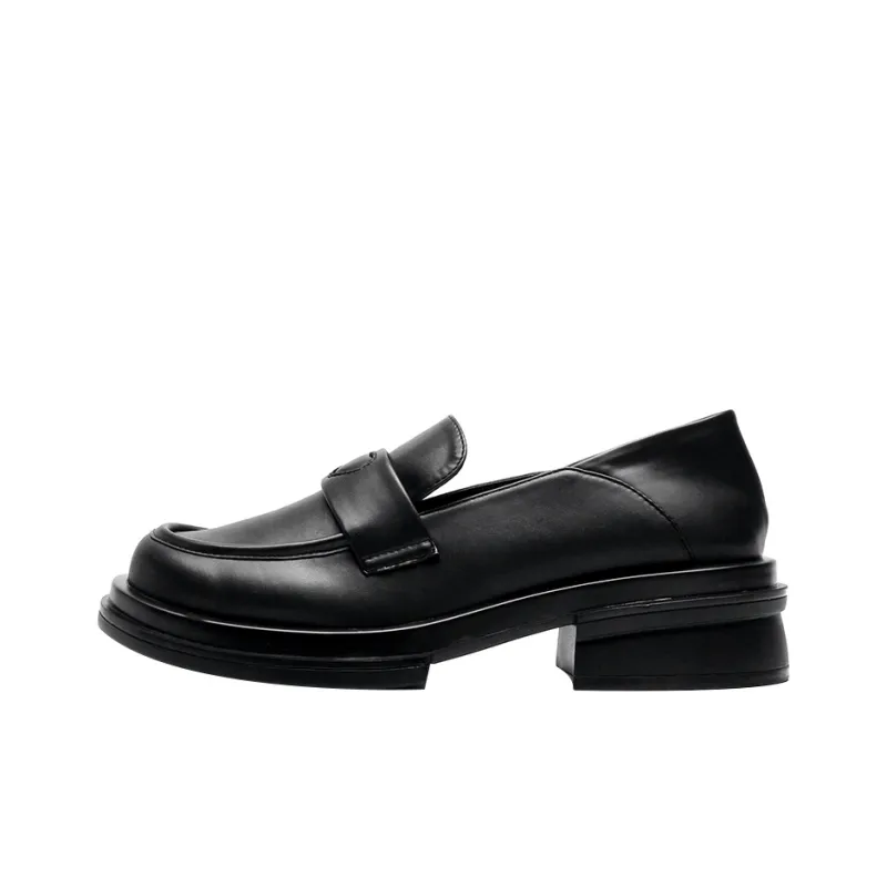 GRACEGIFT Loafers 4.5cm Women's Black White-6