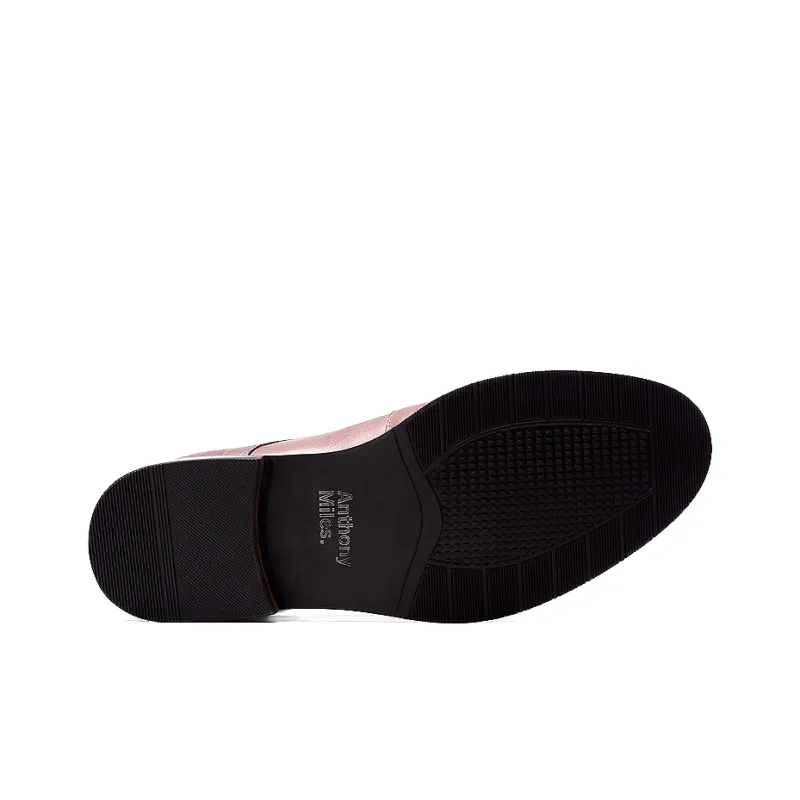Anthony Miles Dress Shoes Men Low Top Dusty Pink-5