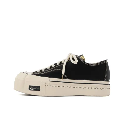 Visvim Platform Shoes Men's Black White