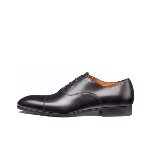 Santoni Polished Leather Oxford Shoes