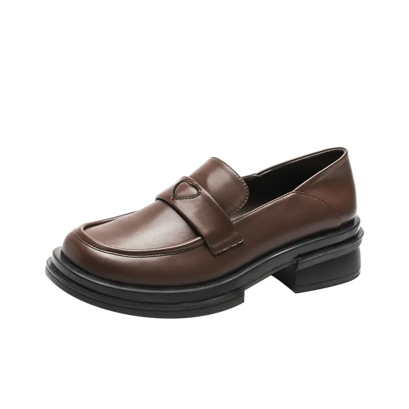 GRACEGIFT Loafers 4.5cm Women's Black White-4