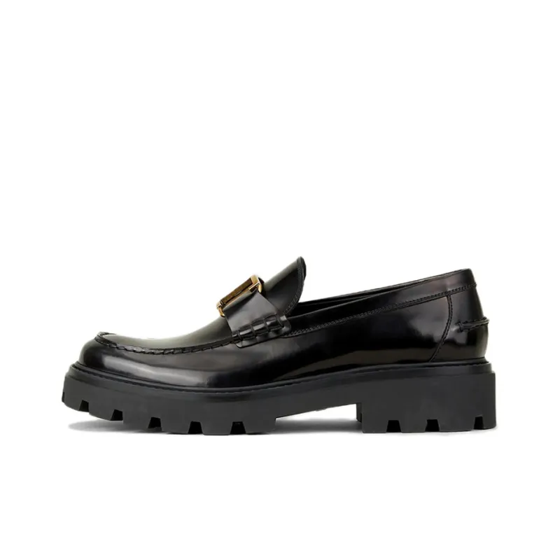 TOD'S Timeless Logo Plaque Loafers-0