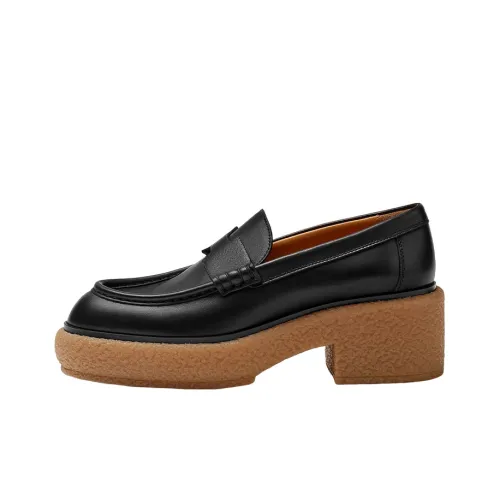 HERMES Loafers Women's Low-Top Black