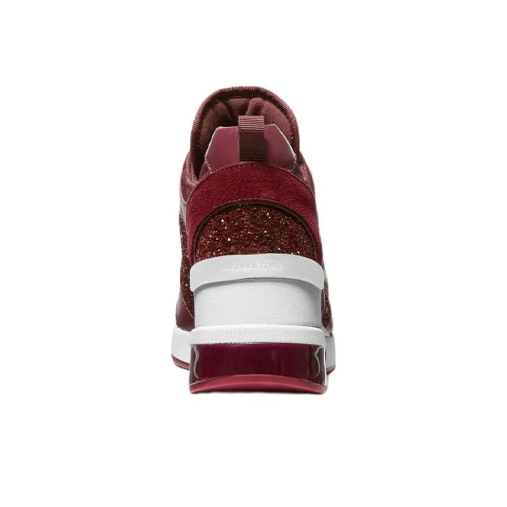 MICHAEL KORS Georgie Low Top Platform Shoes Women's Red-3