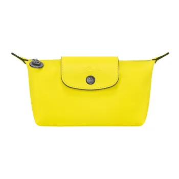 LONGCHAMP Le Pliage Xtra Cow Leather Makeup Bags Clutches Women's Yellow