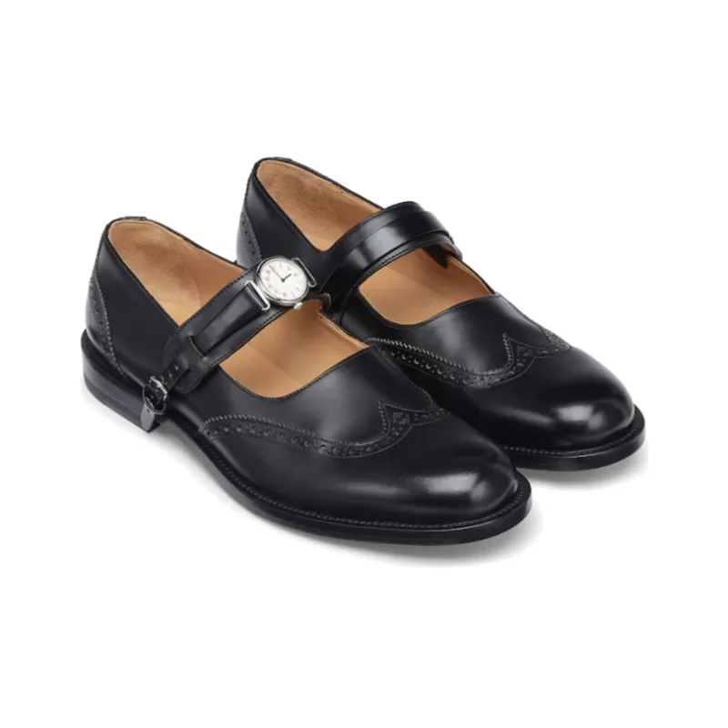 FENDI Mary Jane Shoes Men's Black-2