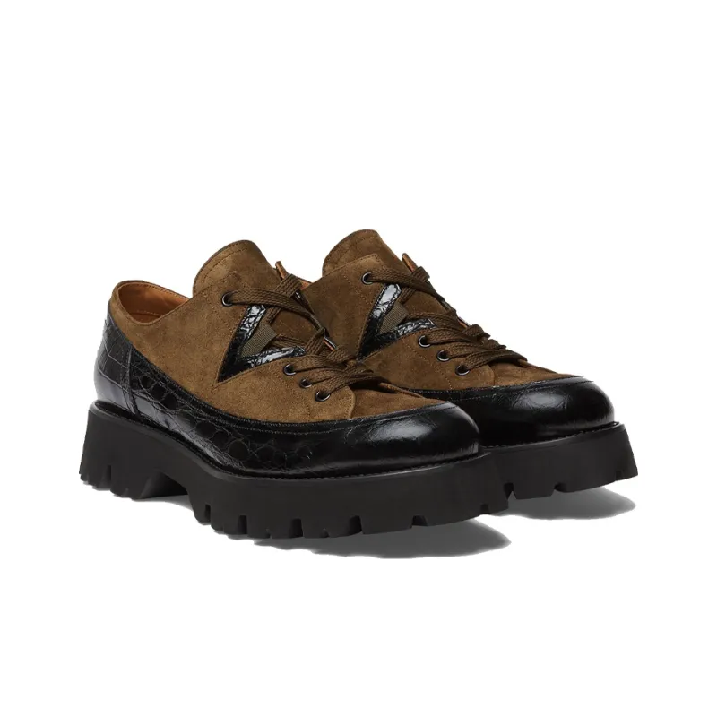VERSACE Leonidas Men's Casual Shoes Men's Black Brown-2