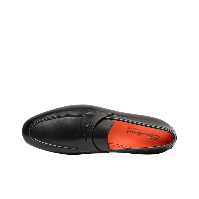 Santoni Leather Penny Loafers-3