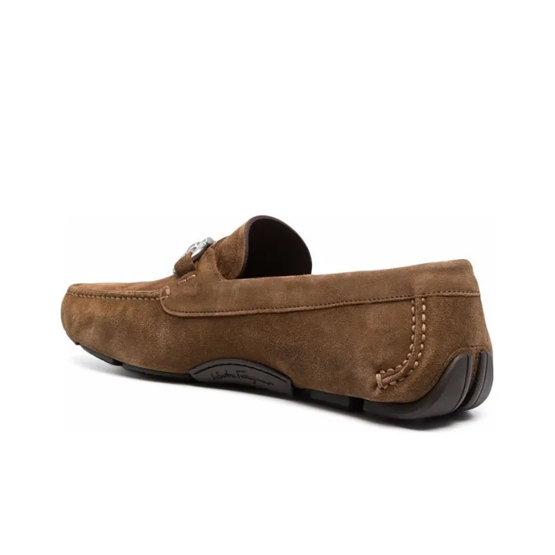 FERRAGAMO Gancini Suede Loafers-2
