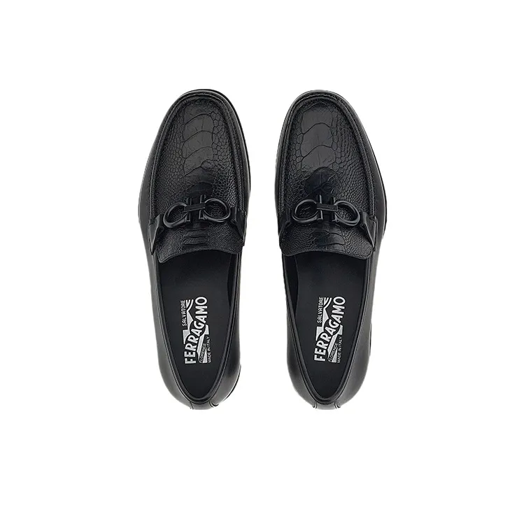 Ferragamo Gancini Men's Casual Shoes Men Low-Top Black-2