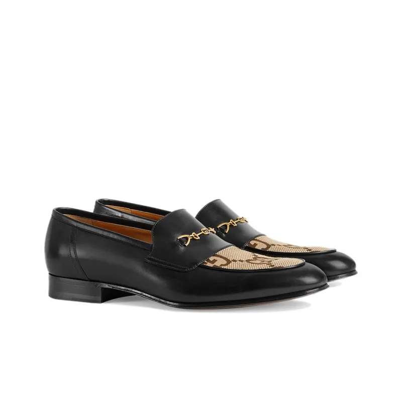 GUCCI Jordaan GG Canvas Loafers-2
