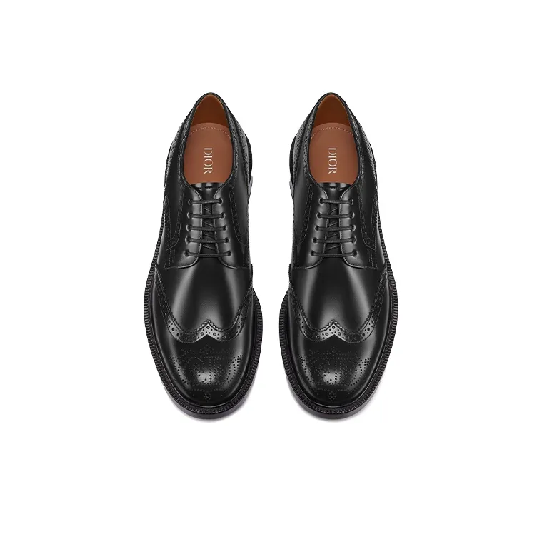 DIOR Brogue Derby Shoes Men's Black-3