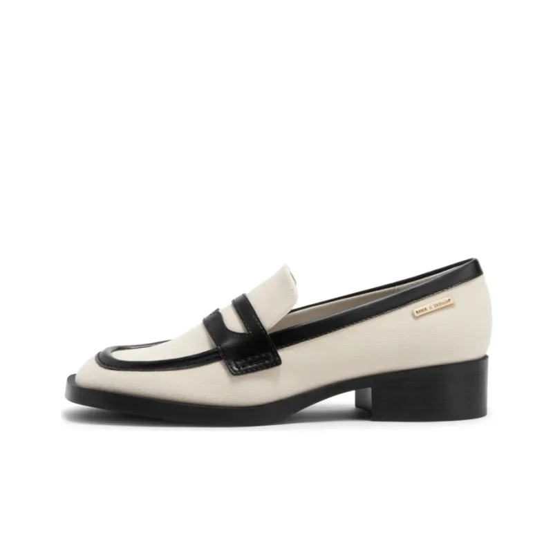 CHARLES&KEITH Loafers Women's Black/BLACK TEXTURED Black Textured/Light Blue Light Blue/Beige-3