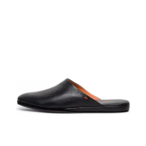 Santoni Smooth Leather Slippers