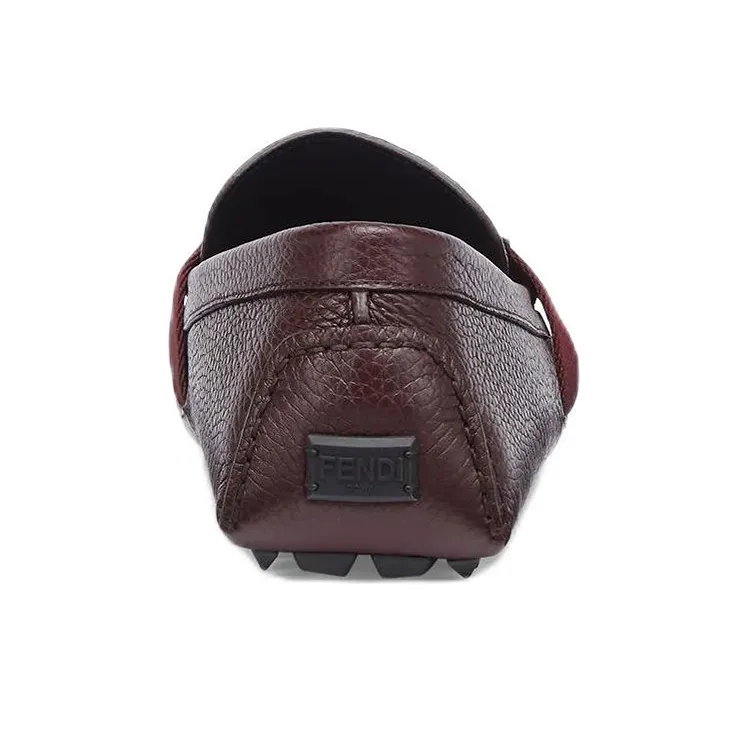 FENDI Men's Casual Shoes Men Low-Top Burgundy-3