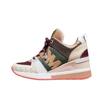 MICHAEL KORS KORS Georgie Platform Shoes Women's Green Brown White