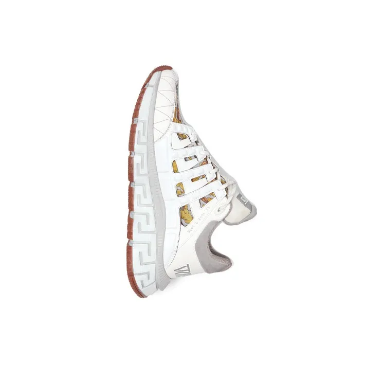 VERSACE Trigreca White Grey Barocco Print-2