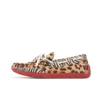 VERSACE Men's Casual Shoes Men's Leopard Print Brown