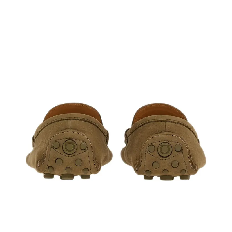 FERRAGAMO Gancini-plaque Suede Loafers-3