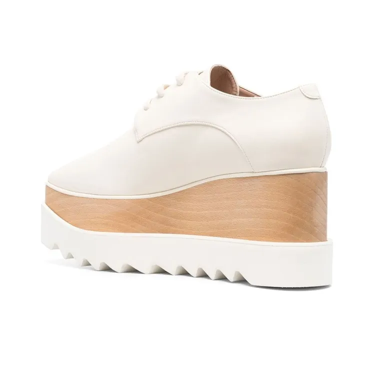 Stella McCartney Elyse Low Top Platform Shoes Women's White-2