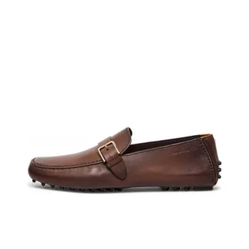 Santoni Buckled Leather Monk Shoes