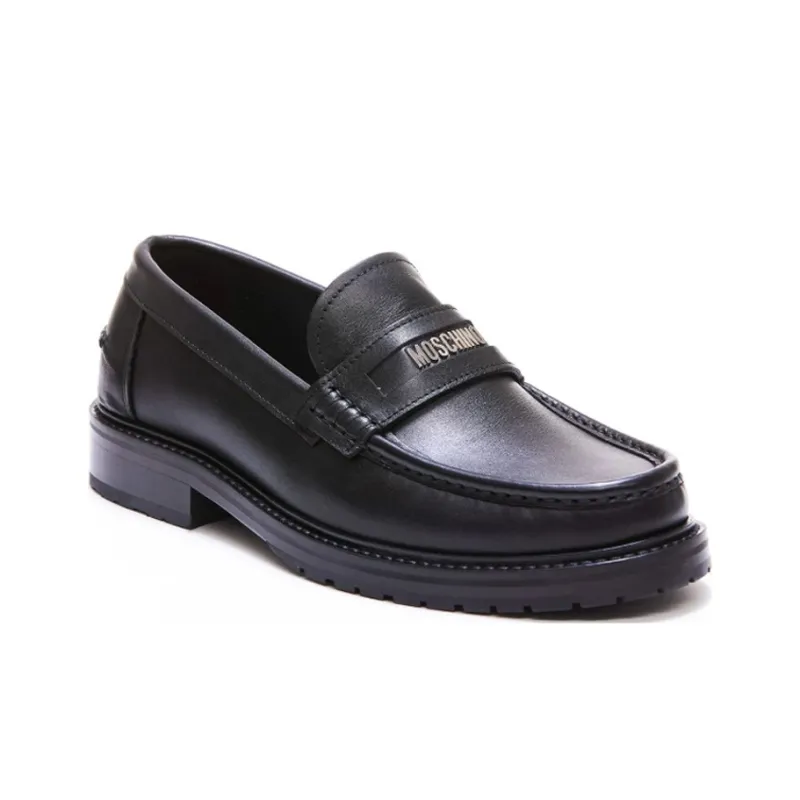 MOSCHINO Double Question Series Mark Men's Casual Shoes Men's Black-2