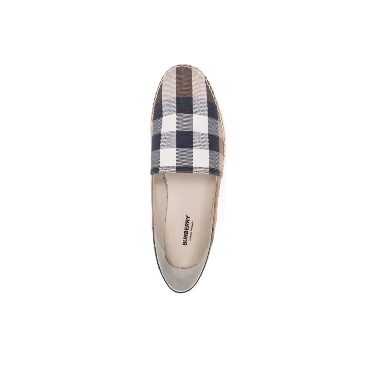 Burberry Check Espadrilles Birch Brown-4