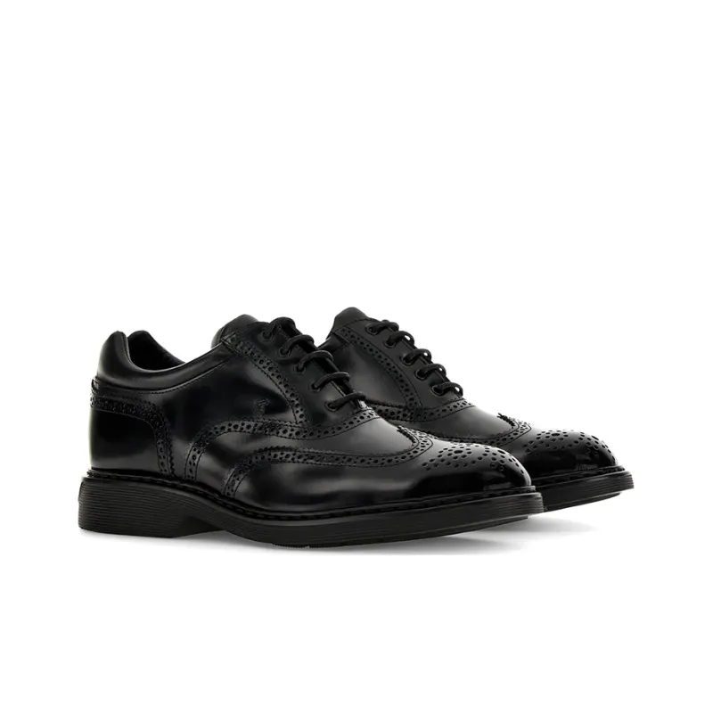 HOGAN Round Toe Lace Up Brogues-1