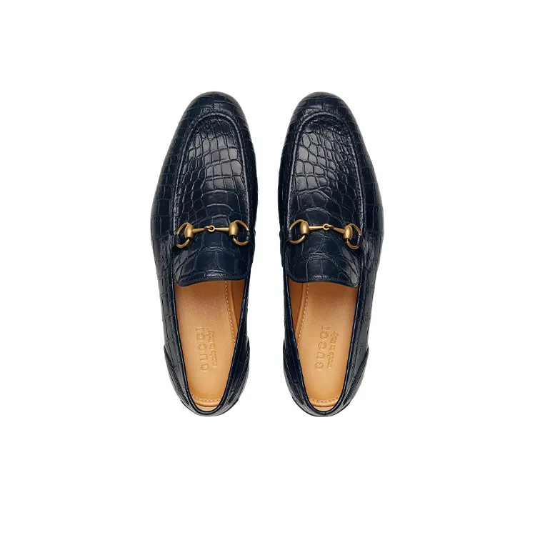 GUCCI Jordaan Loafers Men's Dark Blue-2