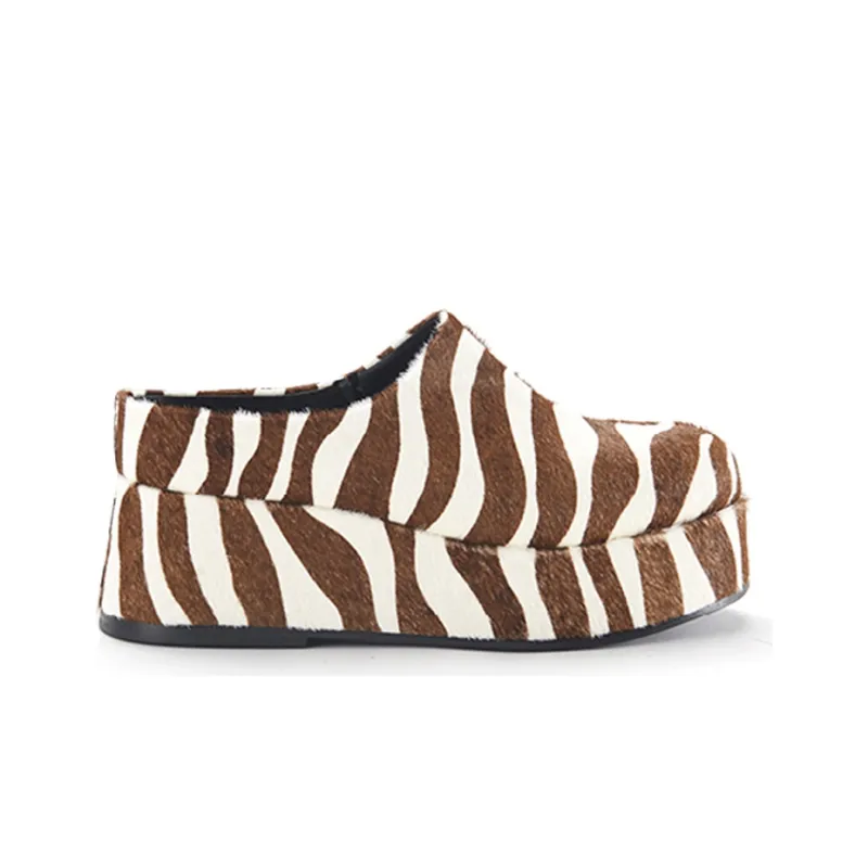 It's Toasted Shibuya Japanese Style Row Platform Shoes Women's White Brown-1
