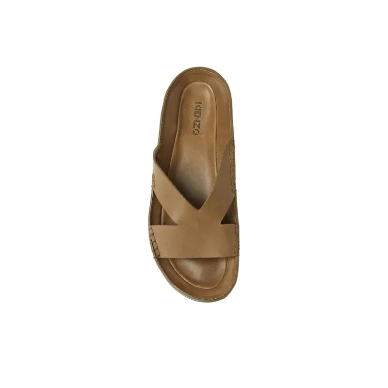 KENZO Opanka Fashion Slippers Men's Umber-4