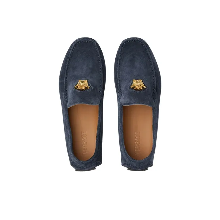 VERSACE Medusa Drivers Navy Suede-3