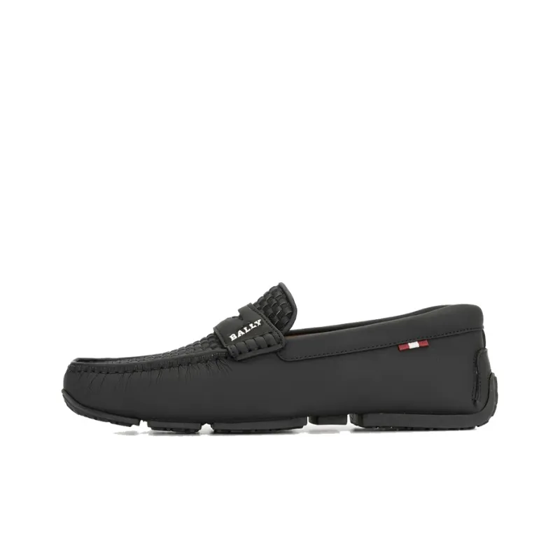 BALLY Woven Slip On Loafers-0