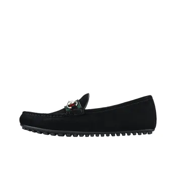 GUCCI Gommino Loafers Men Low Top Black