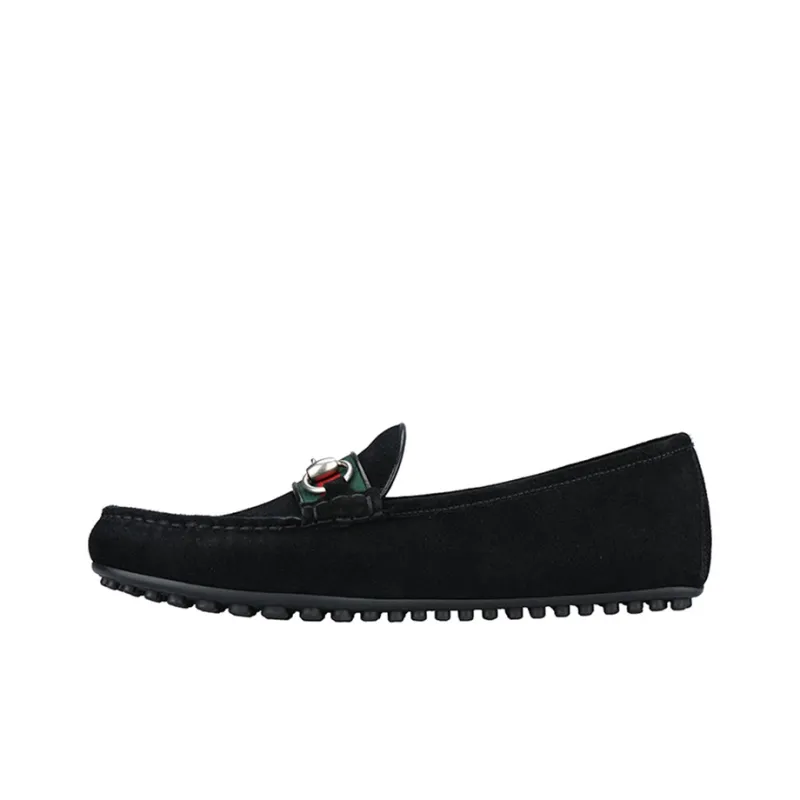 GUCCI Gommino Loafers Men Low Top Black-0