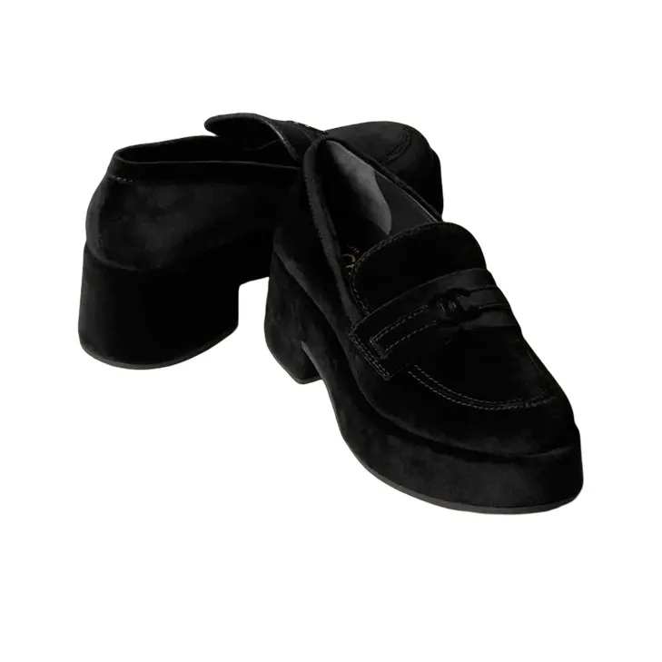 CHANEL Platform Shoes Women's Black-2