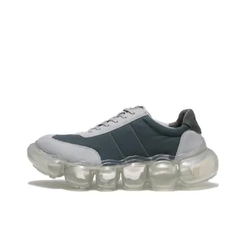 Grounds Jewelry Classic Nylon Low-Top Platform Shoes Unisex Charcoal Gray