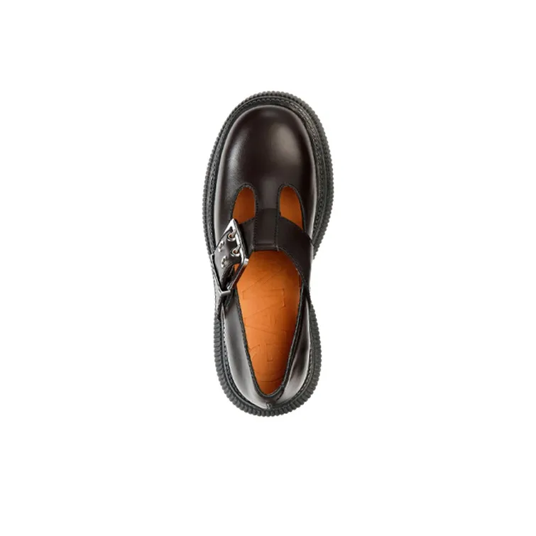 GANNI Platform Shoes Women's Dark Brown-2