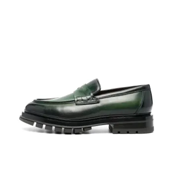 Santoni Penny-slot Leather Loafers