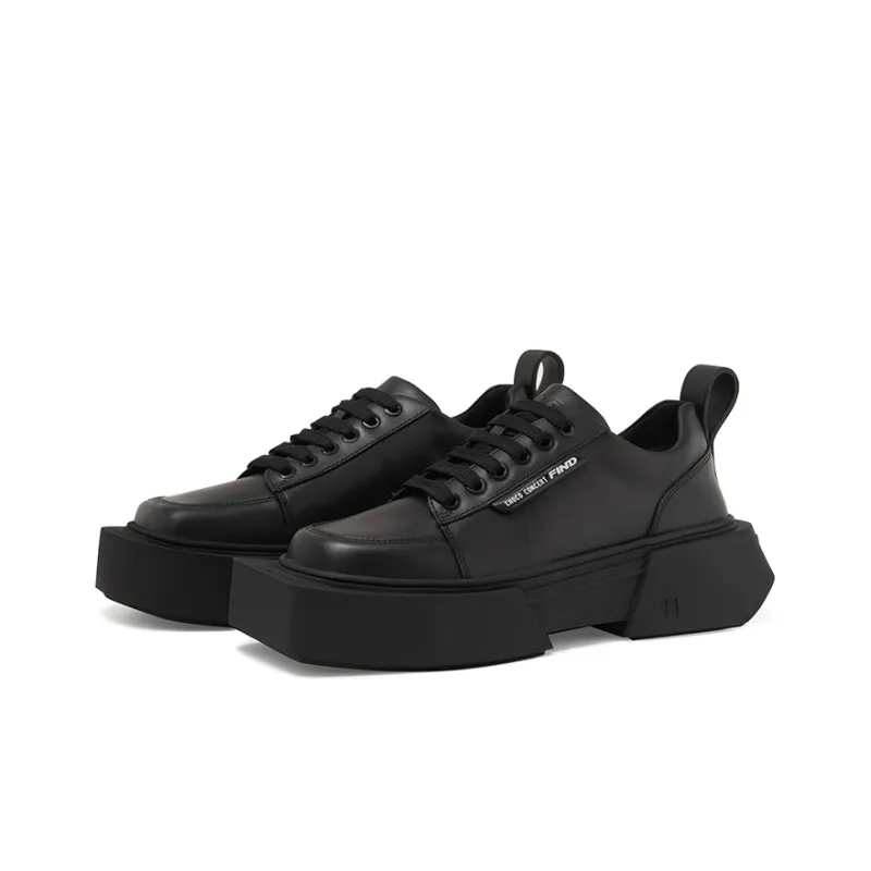CHOCO CONCERT Low Top Platform Shoes Unisex Black-1