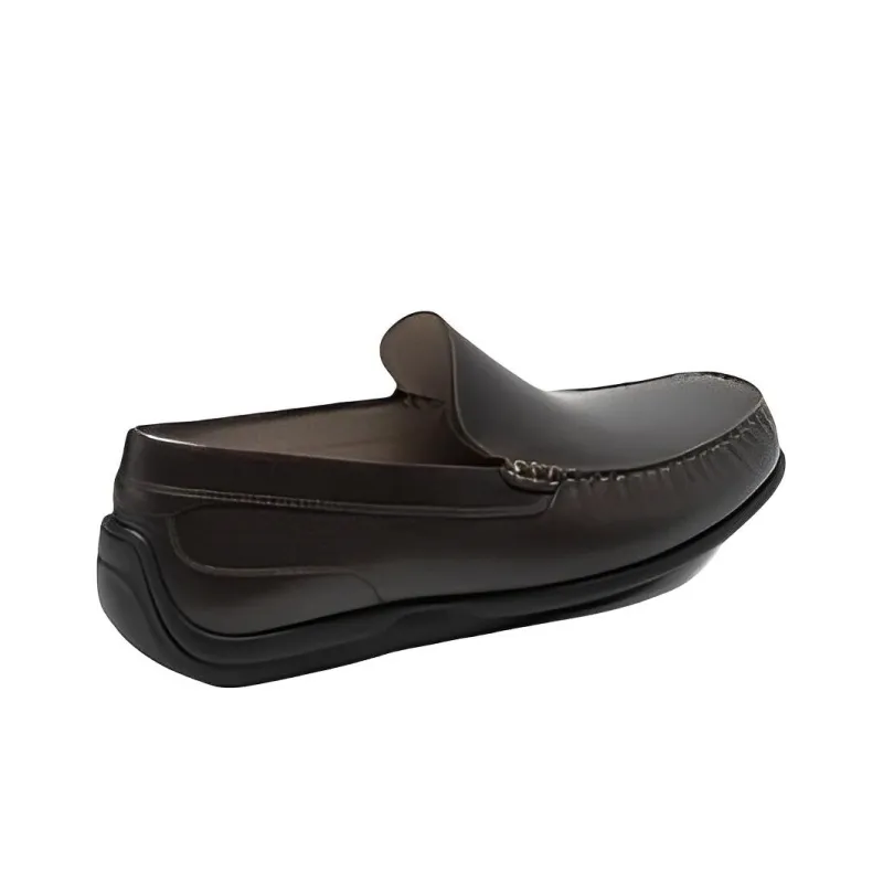 Ecco Moke 2.0 Casual Leather Shoes Men's Coffee-3