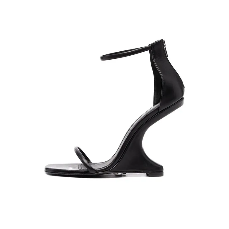 RICK OWENS/RO Cantilever 11 One Strap Sandals Women's Black-0