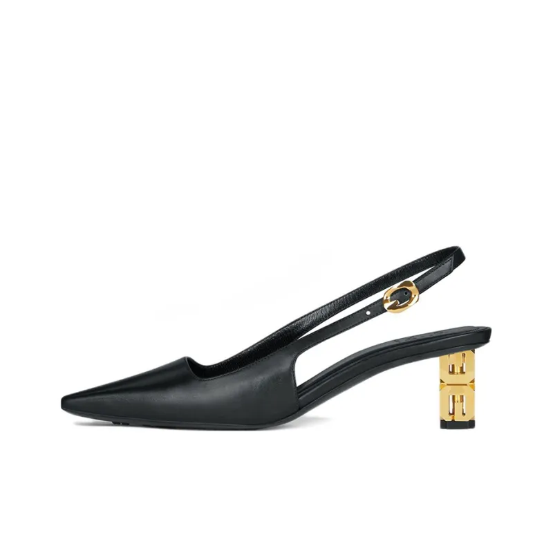 GIVENCHY G Cube Irregular Heel High Heels Women's Black-0