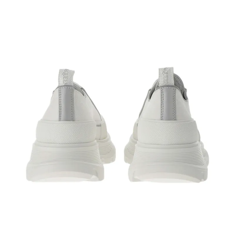 Alexander McQueen Tread Slick Lace Up Shoes 'White Grey'-3